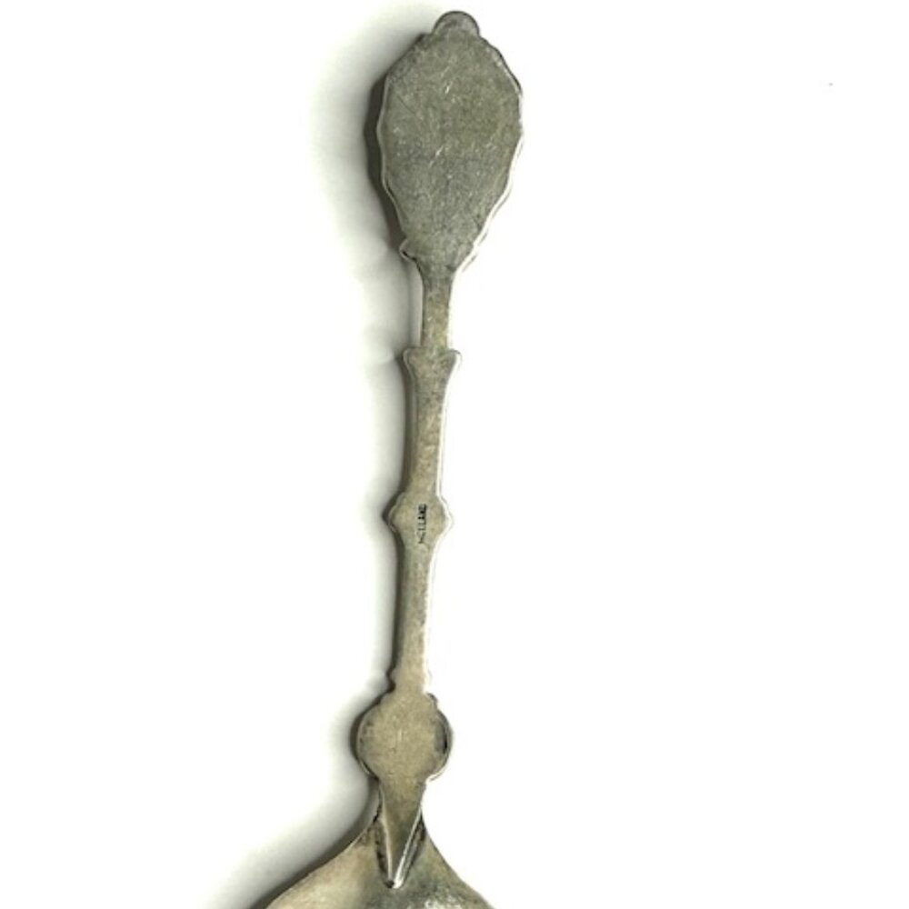 Vintage Collectible Holland Silverplate Spoon with Blue Delft Porcelain Inset - Picture 10 of 10